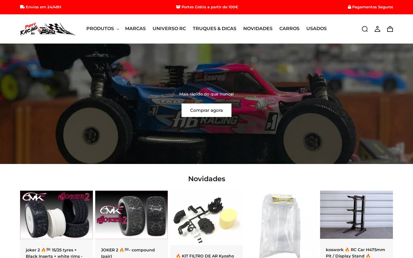 buddyracing.pt homepage screenshot