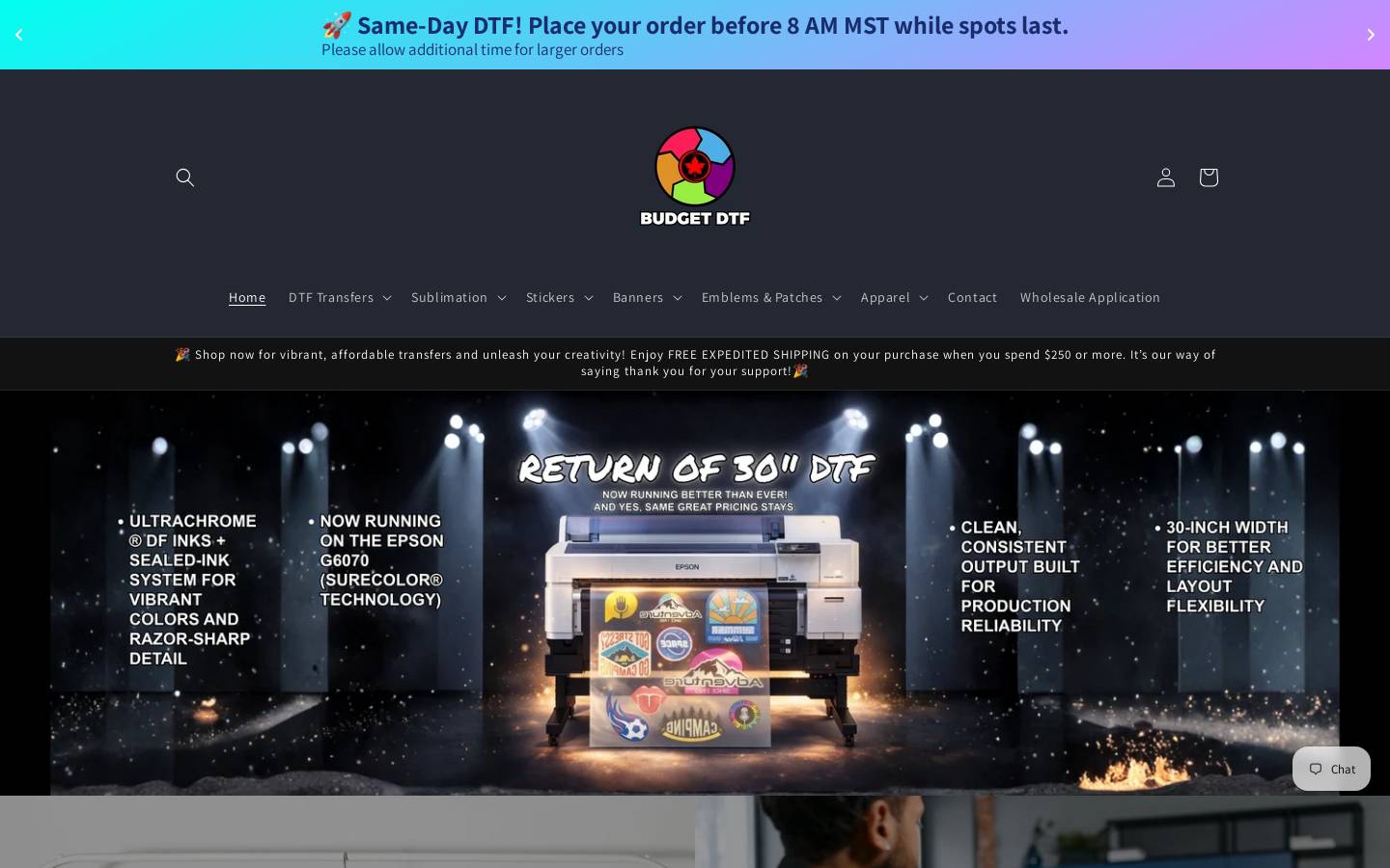 budgetdtf.ca homepage screenshot