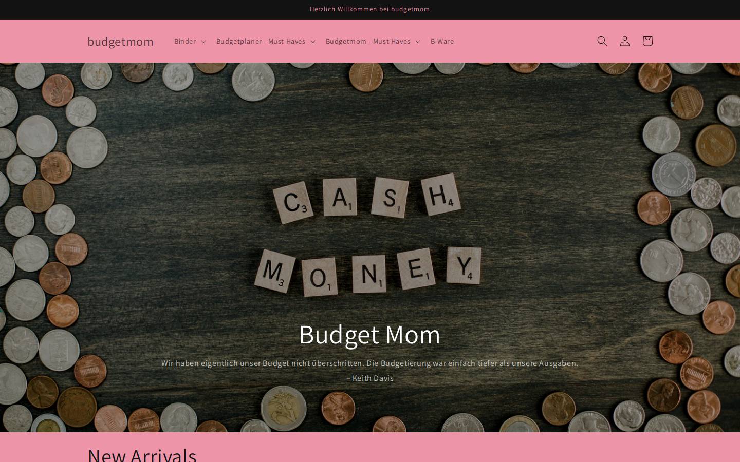 budgetmom.shop homepage screenshot