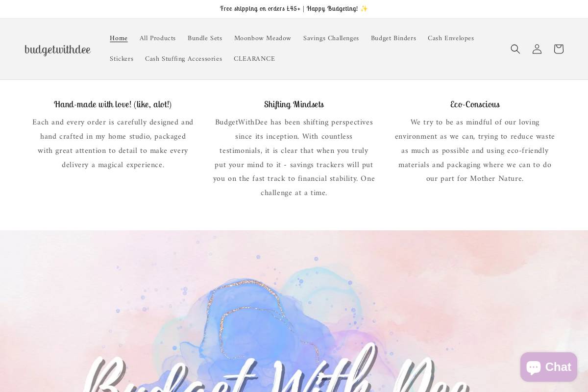 budgetwithdee.com homepage screenshot