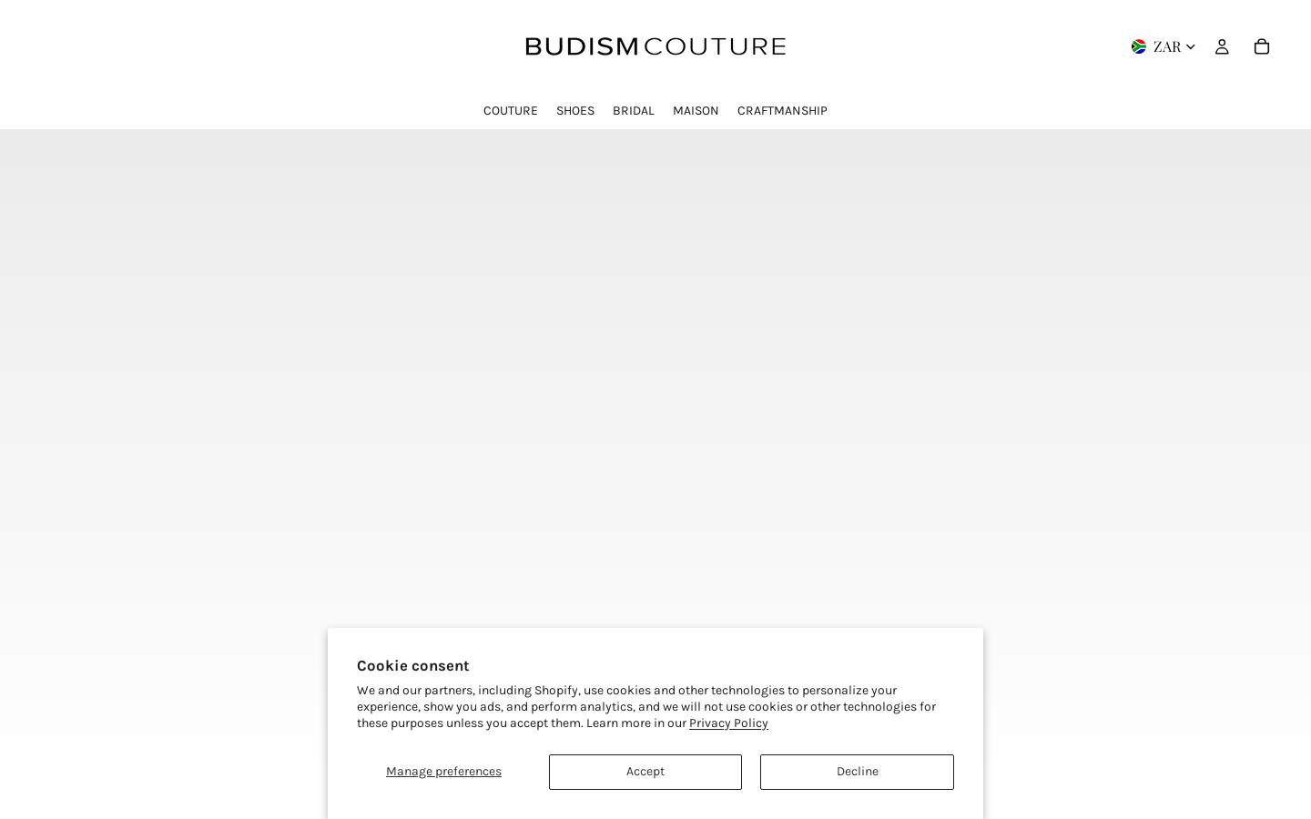 budismcouture.com homepage screenshot