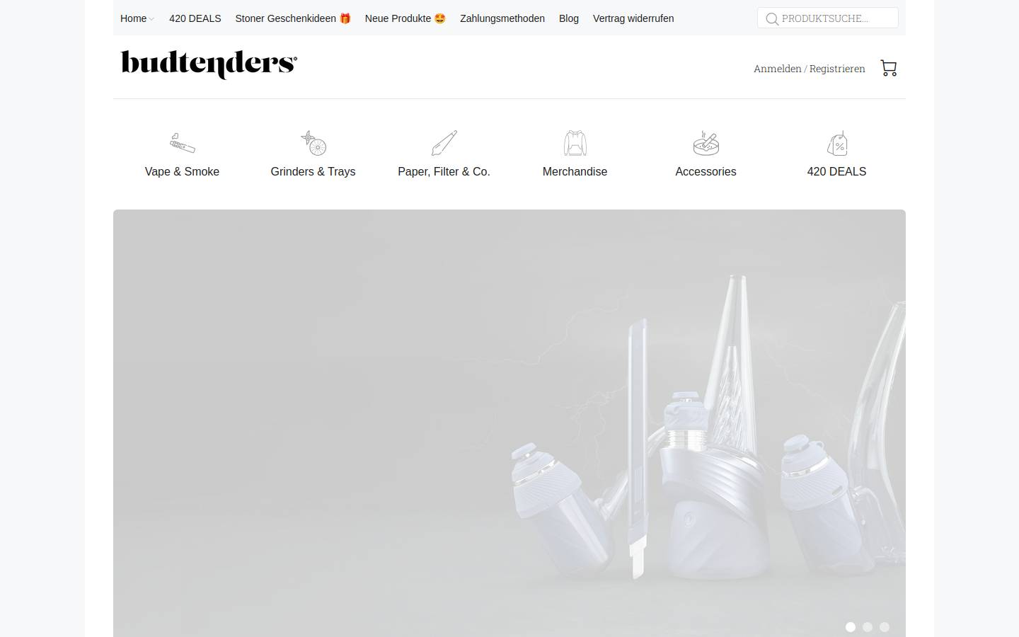 budtenders homepage screenshot