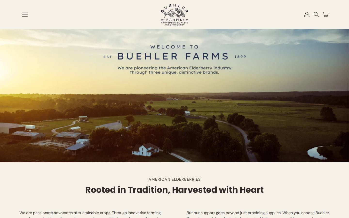 buehlerfarms.com homepage screenshot