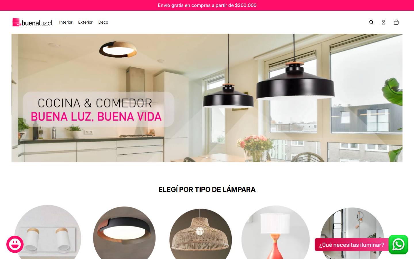 buenaluz.cl homepage screenshot