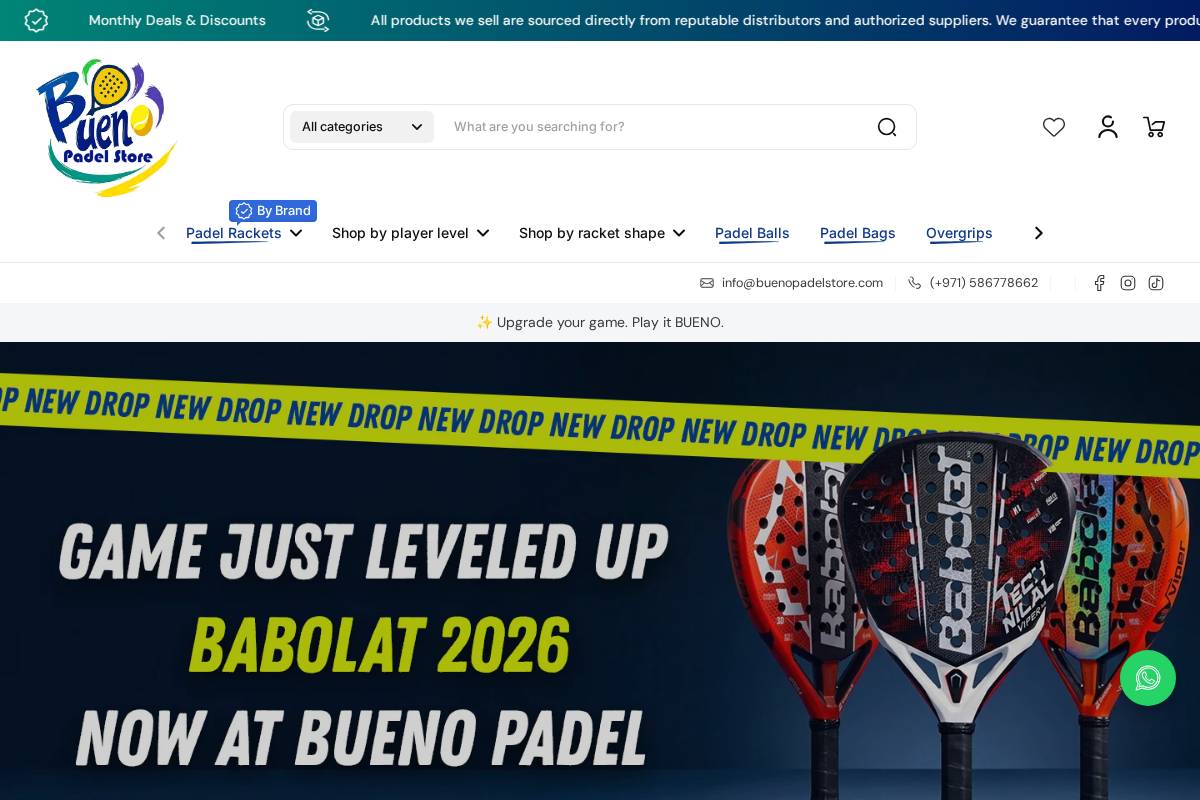 buenopadelstore.com homepage screenshot