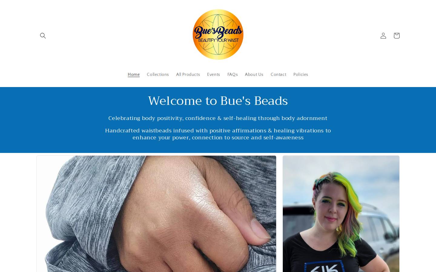 buesbeads.com homepage screenshot