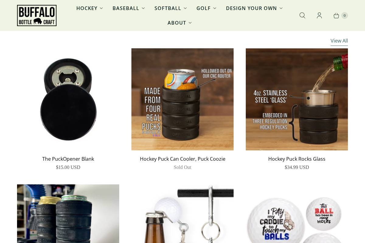 buffalobottlecraft.com homepage screenshot