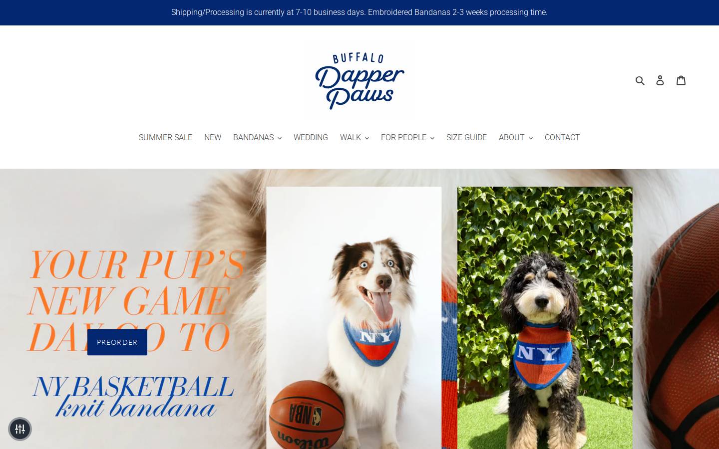 buffalodapperpaws.com homepage screenshot