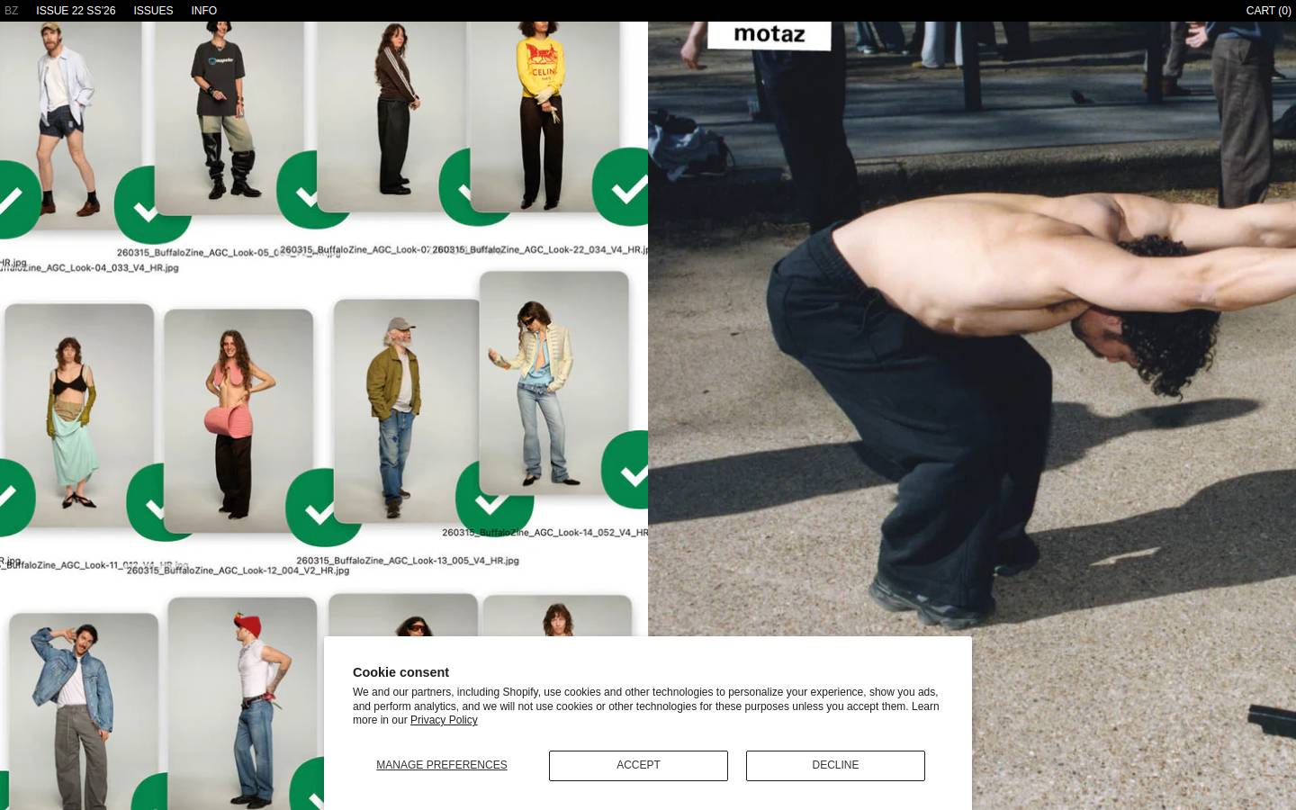 buffalozine.com homepage screenshot