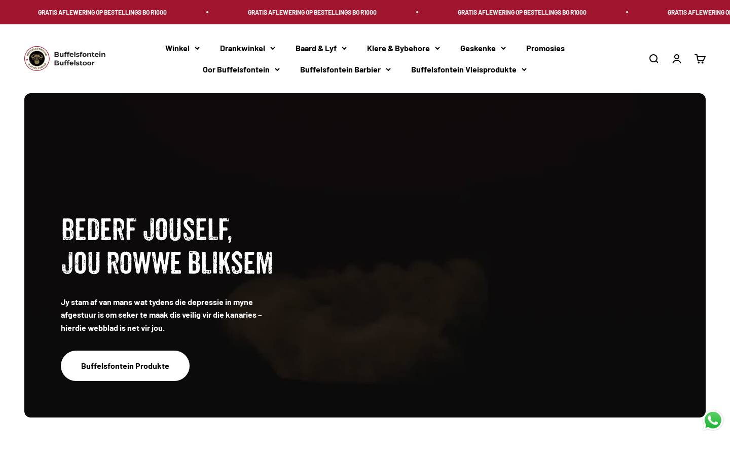buffelstoor.co.za homepage screenshot