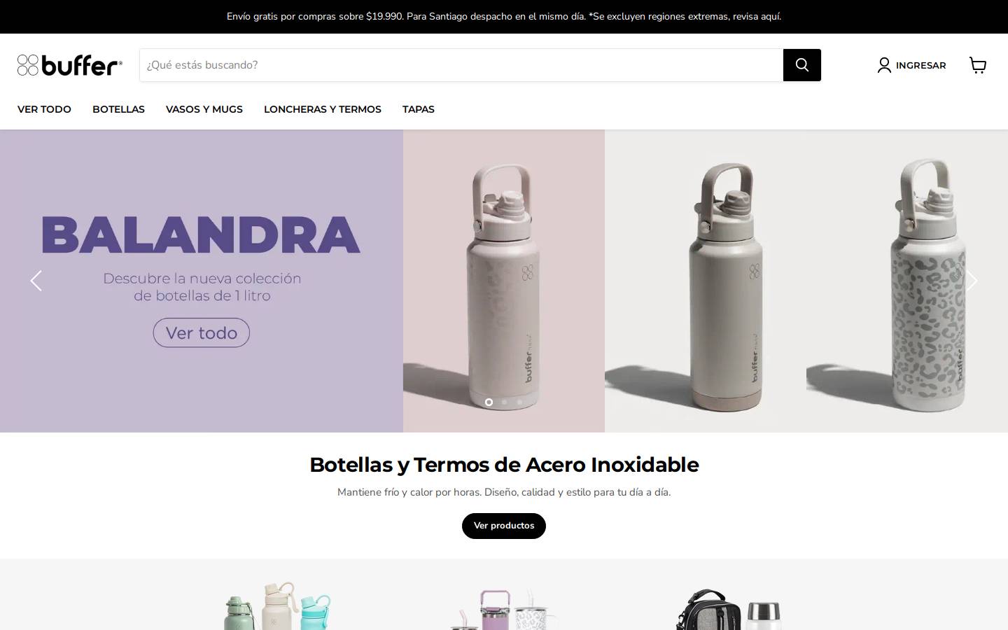 Buffer homepage screenshot