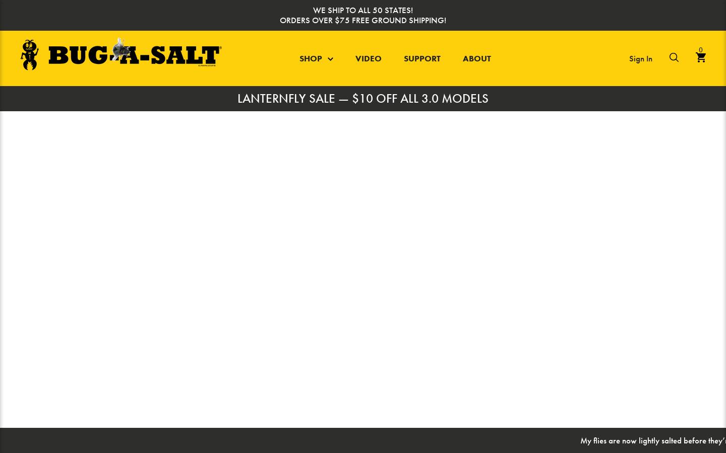 Bug-A-Salt homepage screenshot