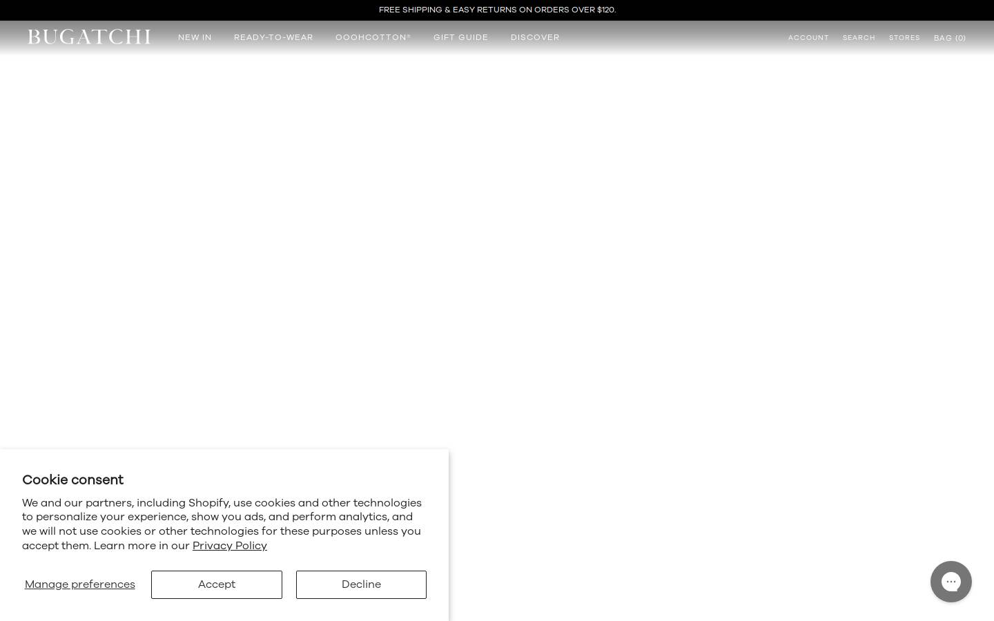 BUGATCHI homepage screenshot