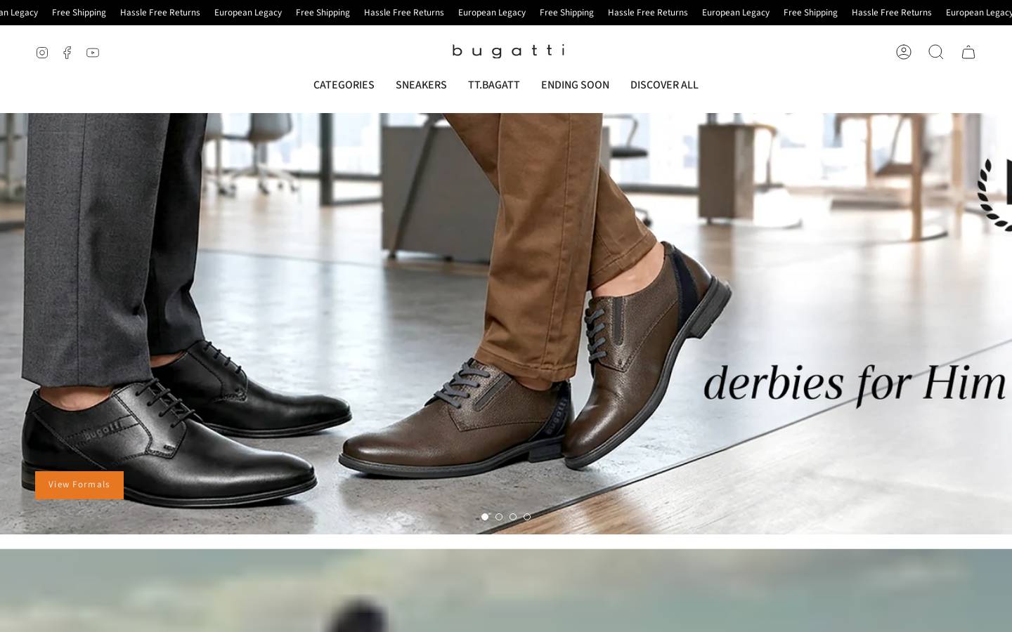bugattishoes.in homepage screenshot