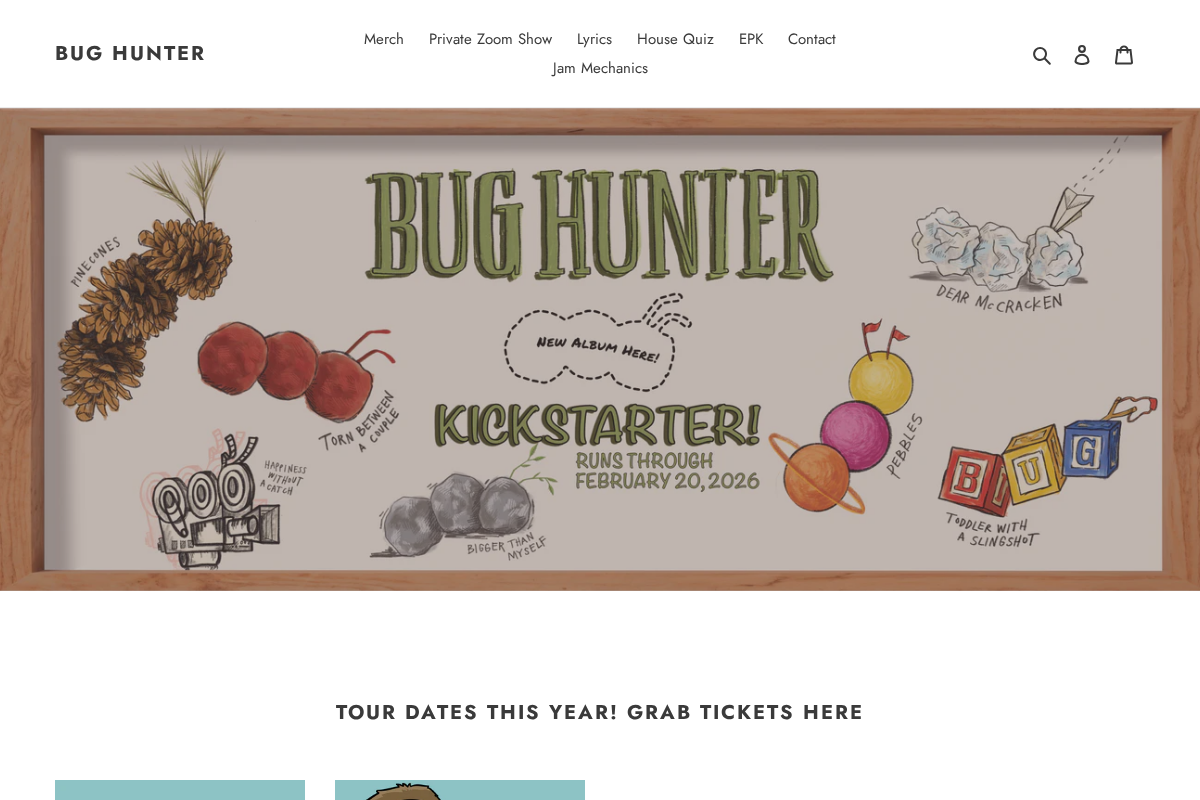 Bug Hunter homepage screenshot