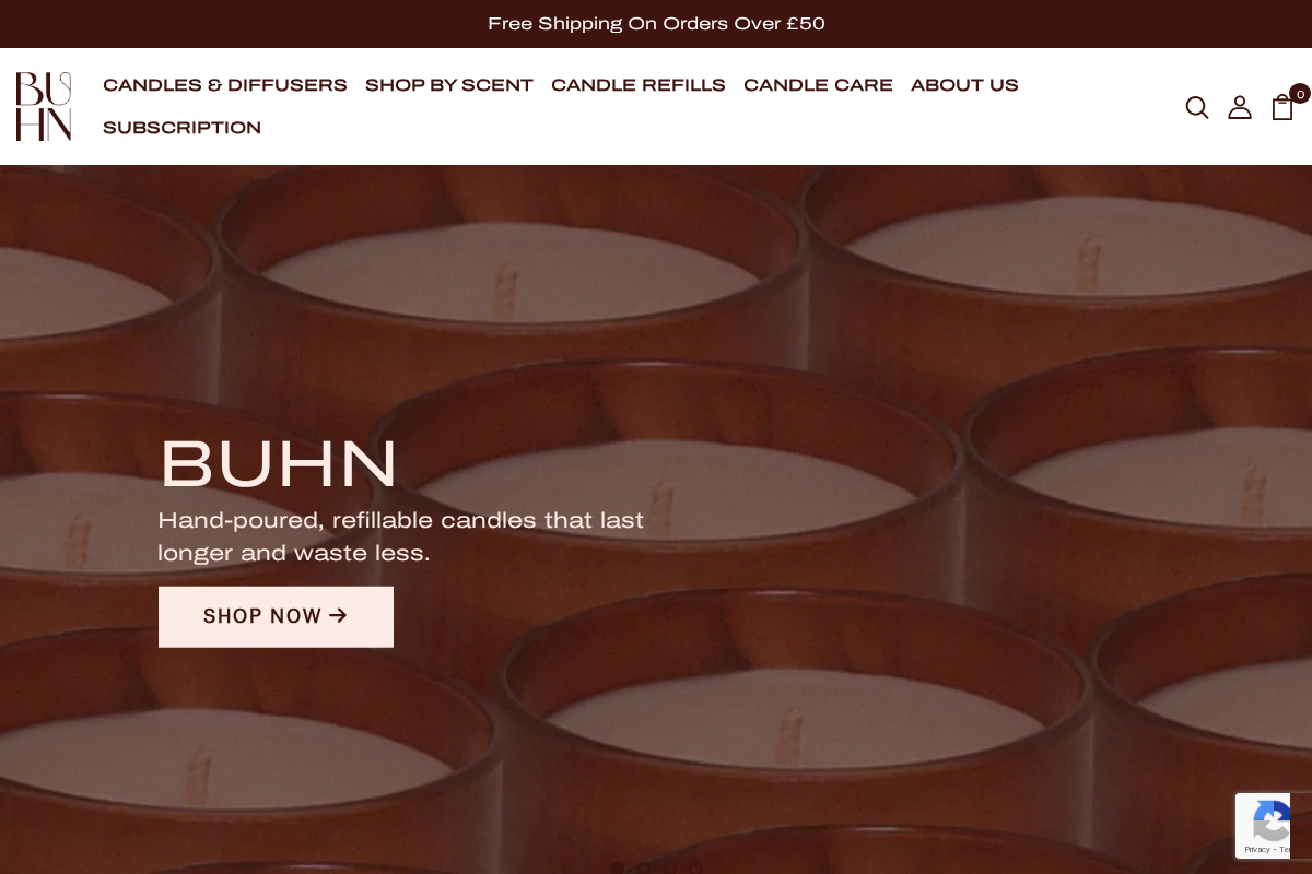 Buhn homepage screenshot