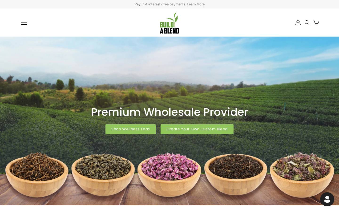 Build A Blend homepage screenshot