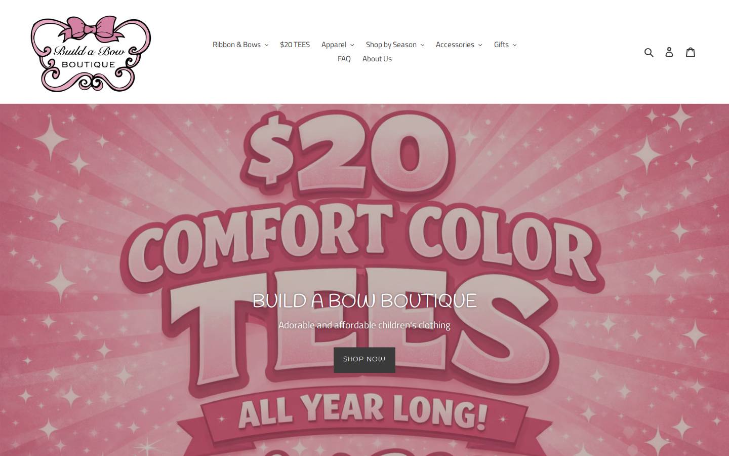 buildabowboutique.com homepage screenshot