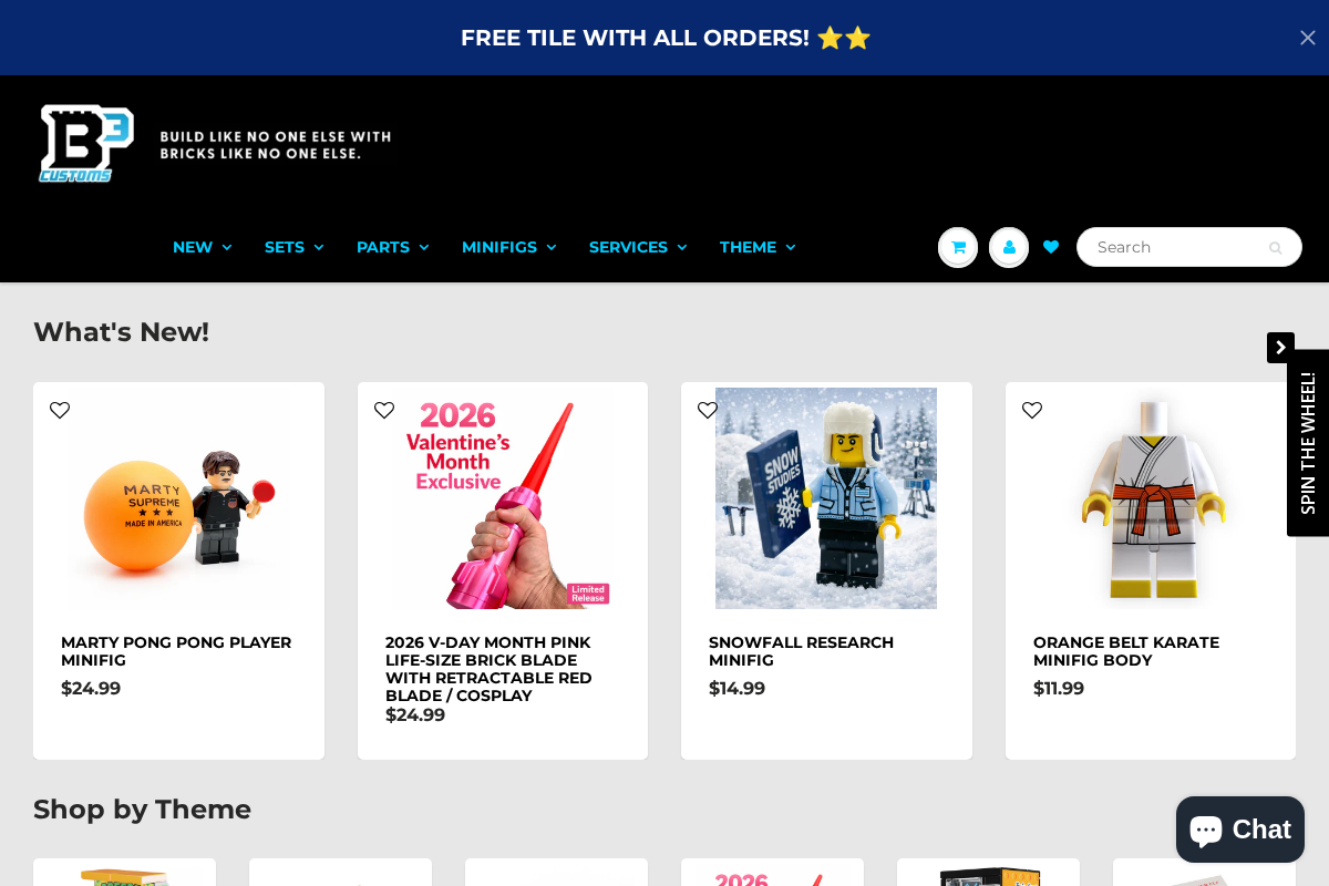 B3 Customs homepage screenshot