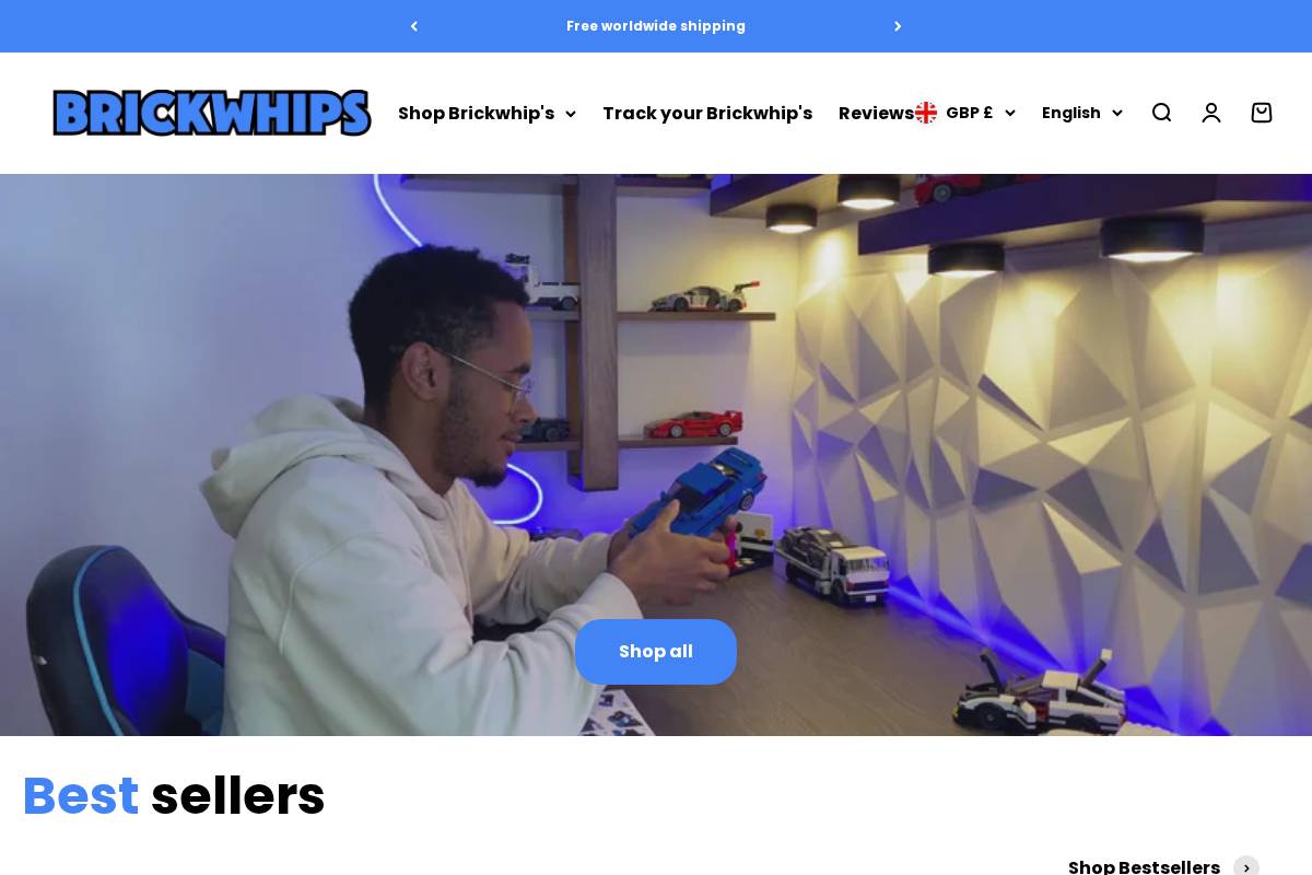 Buildbrickwhips homepage screenshot