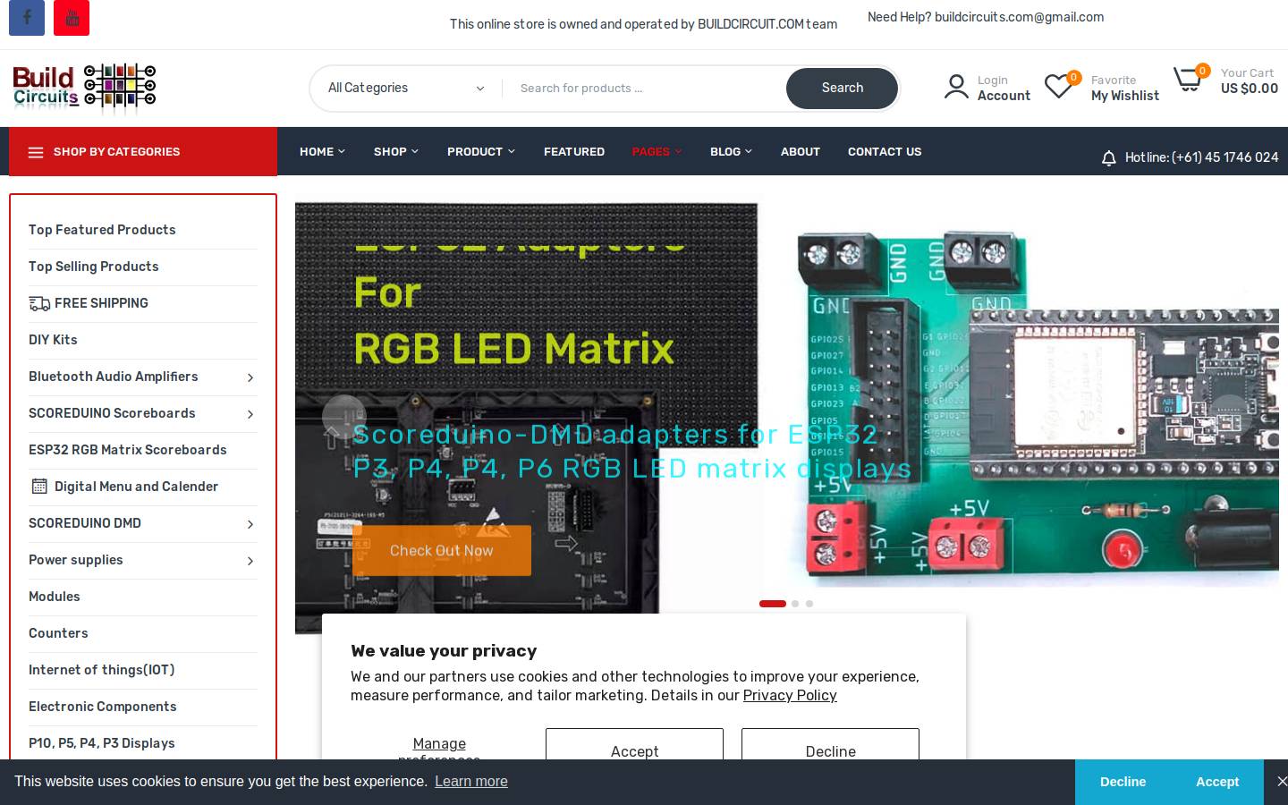 buildcircuits.com homepage screenshot