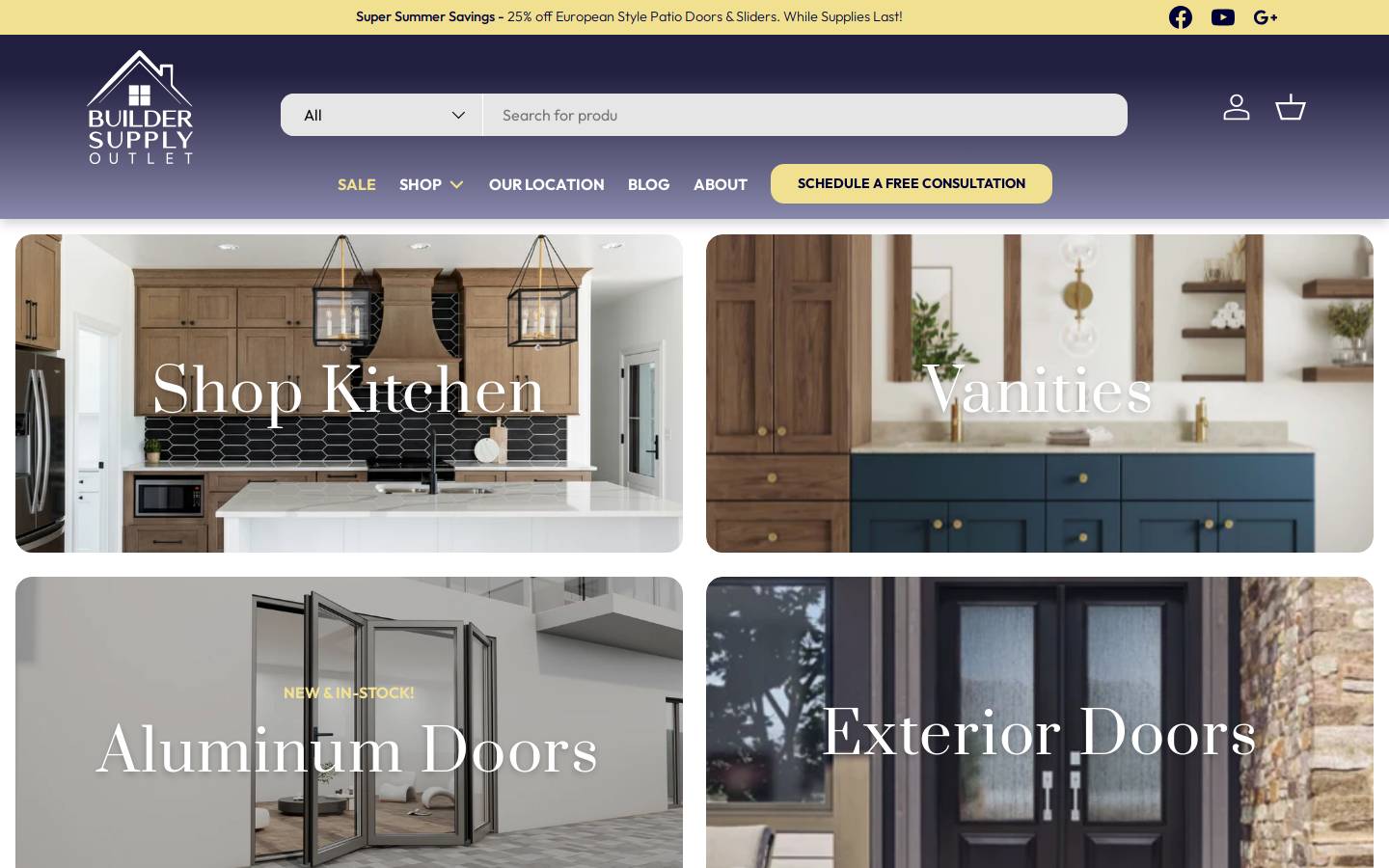 buildersupplyoutlet.com homepage screenshot