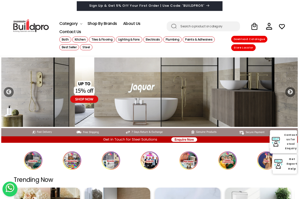 Shankara Buildpro homepage screenshot