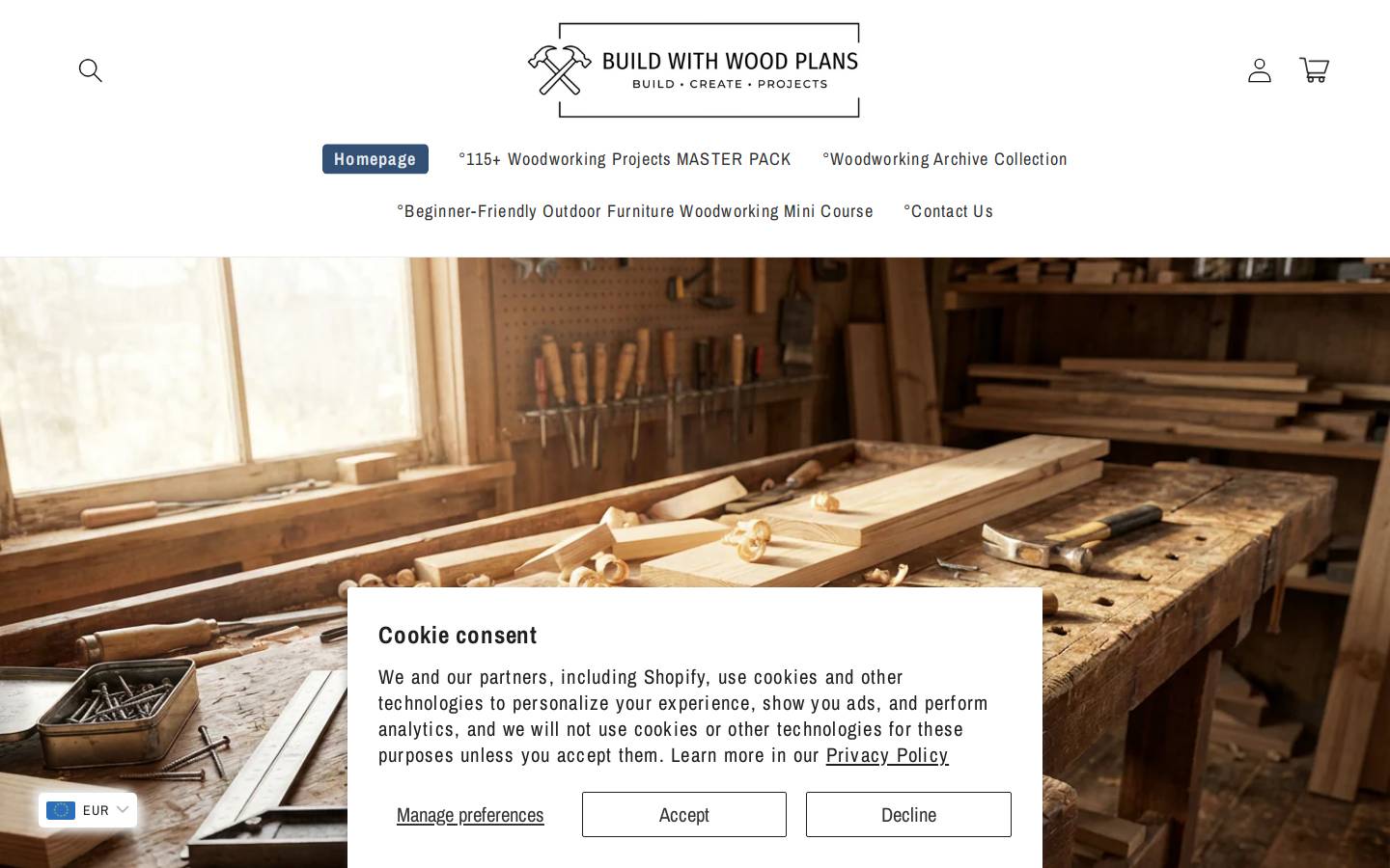 buildwithwoodplans.com homepage screenshot