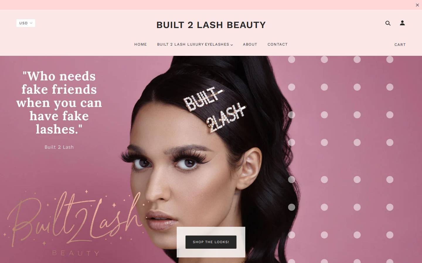 built2lash.com homepage screenshot