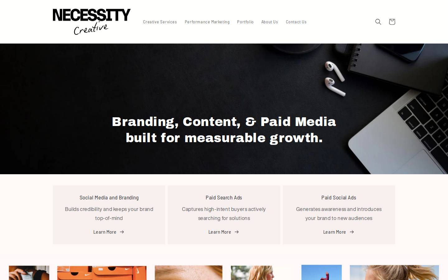 builtbynecessity.com homepage screenshot