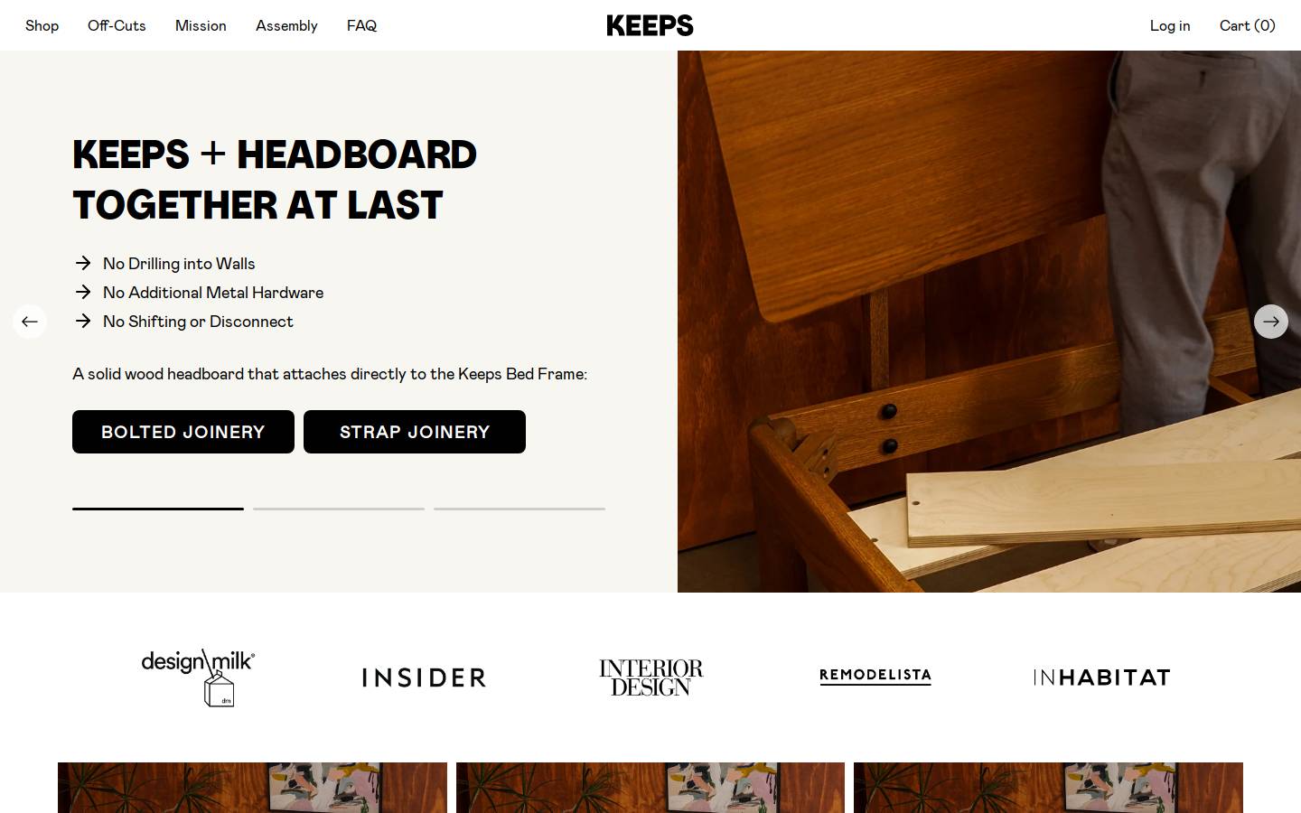 builtforkeeps.com homepage screenshot