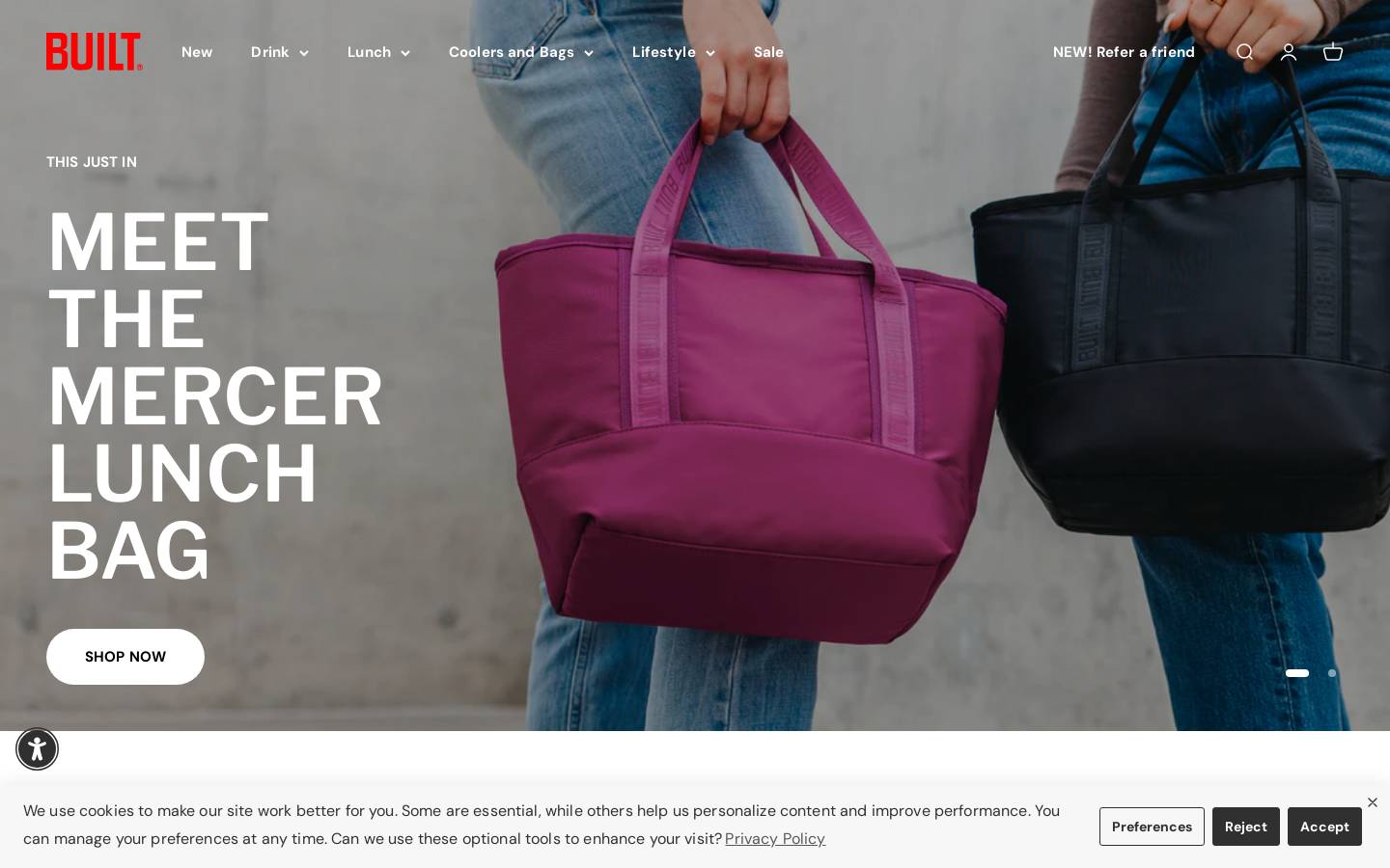 BUILT homepage screenshot