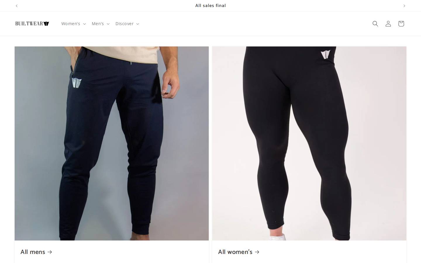 builtwear.ca homepage screenshot
