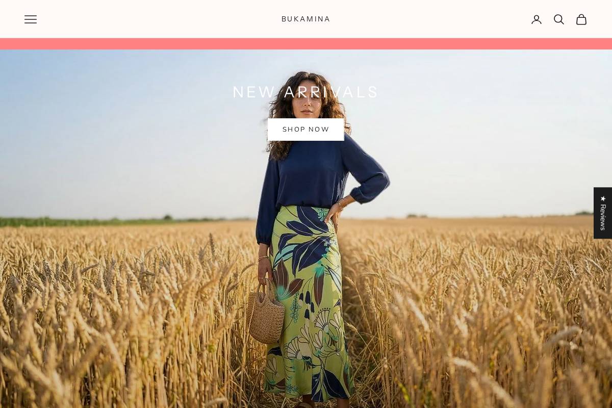 bukamina.com homepage screenshot