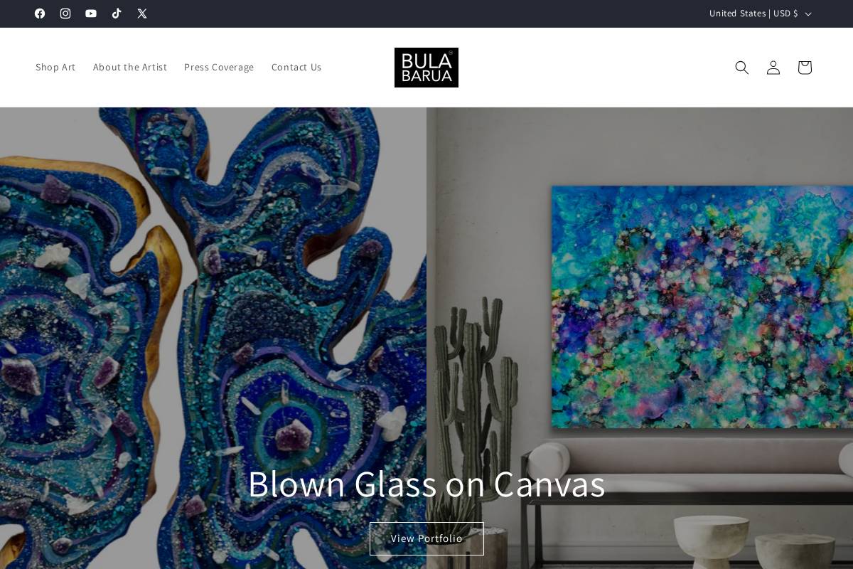 bulagallery.com homepage screenshot