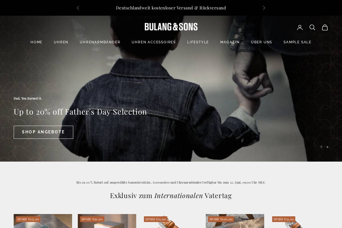 bulangandsons.de homepage screenshot