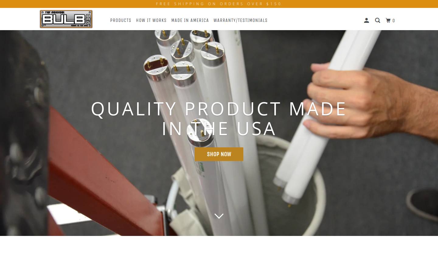 bulbbag.com homepage screenshot