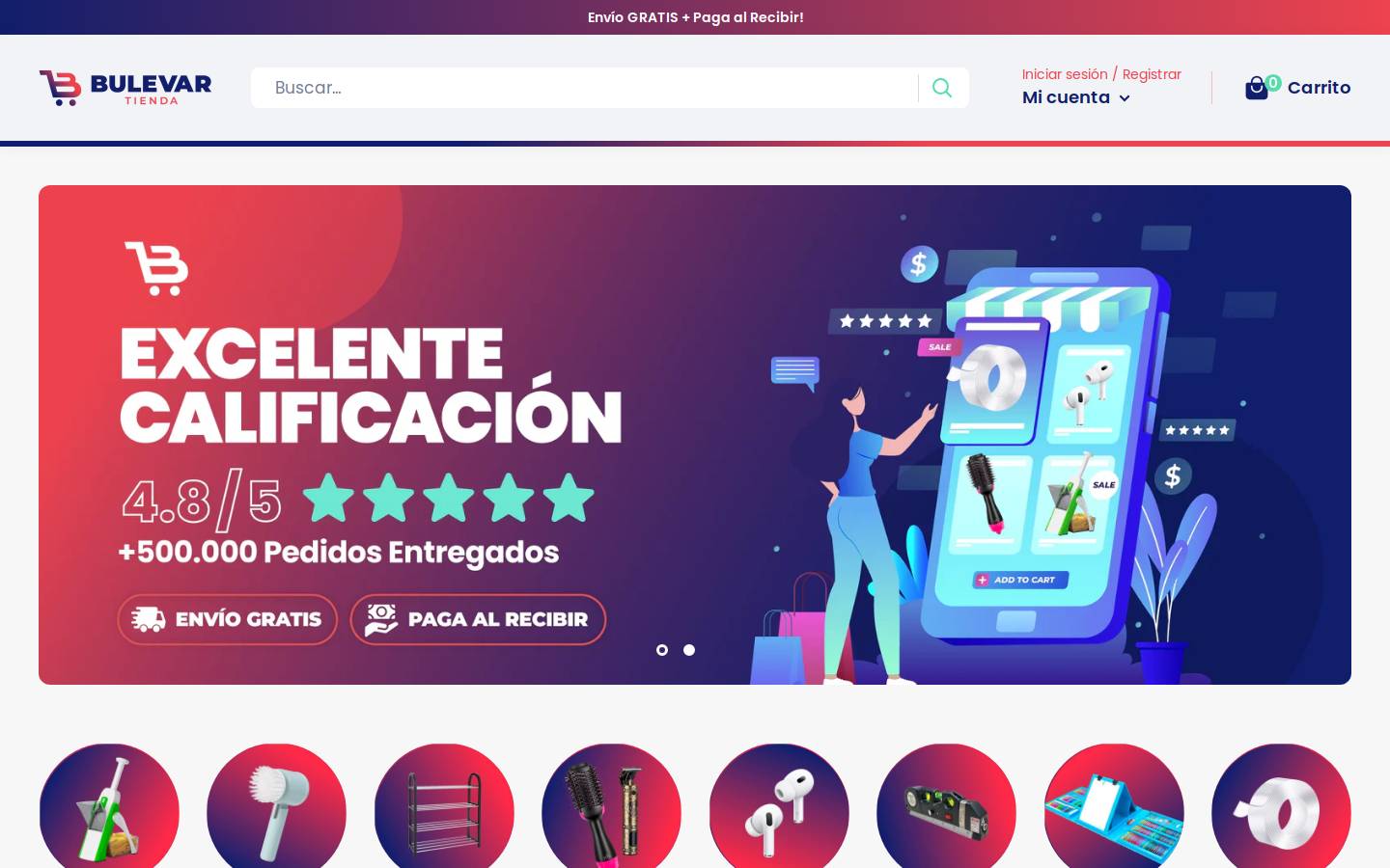 bulevartienda.com homepage screenshot
