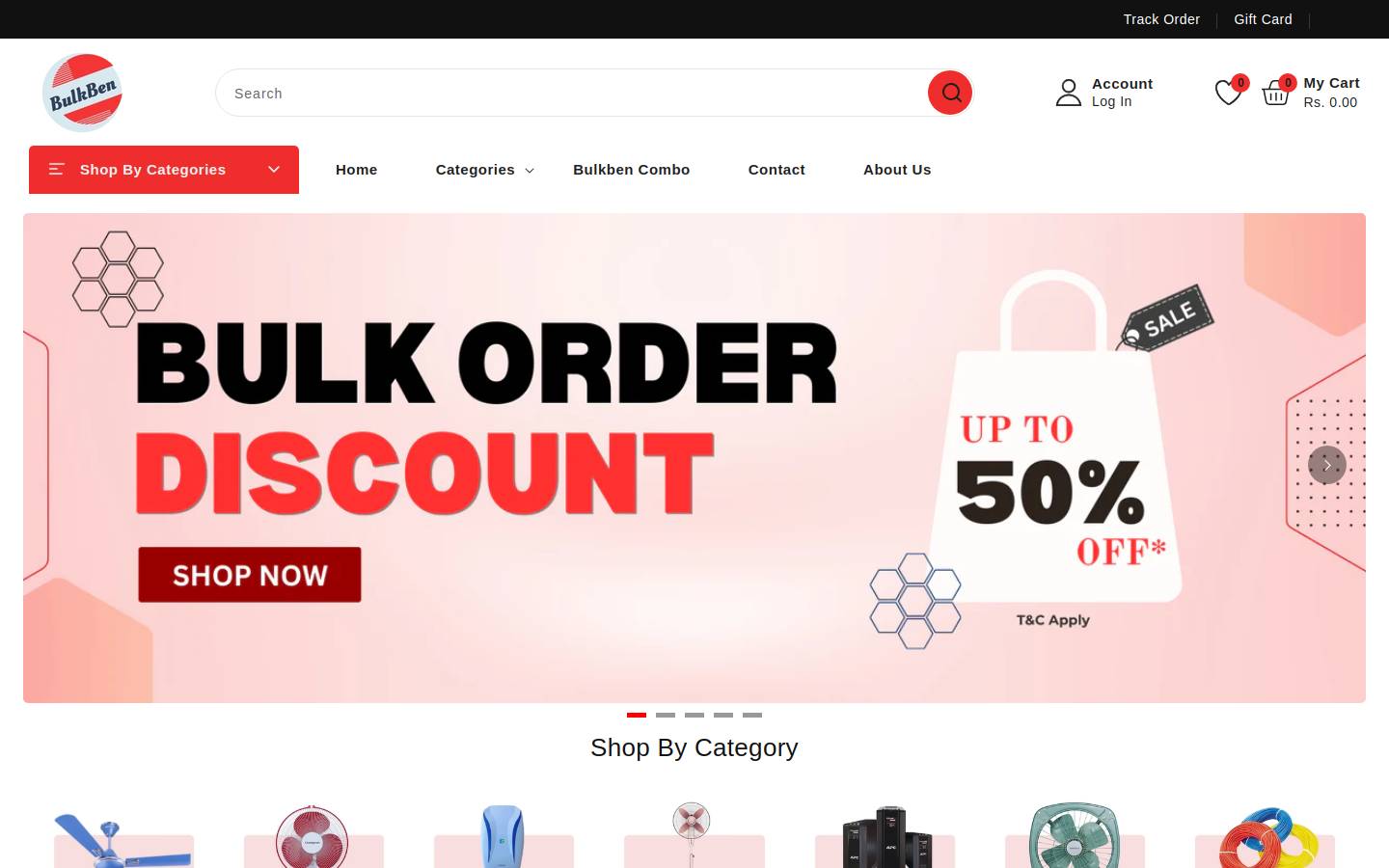 bulkben.com homepage screenshot