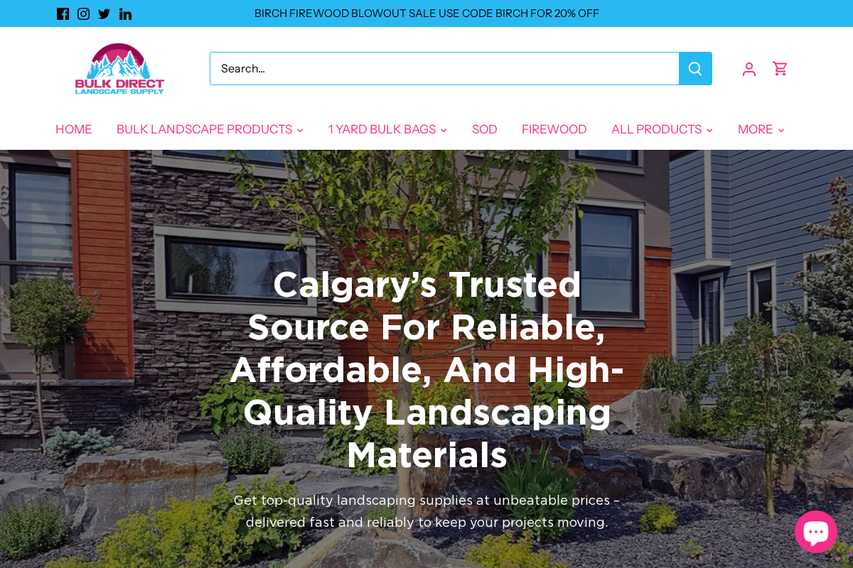 Bulk Direct Landscape Supply homepage screenshot