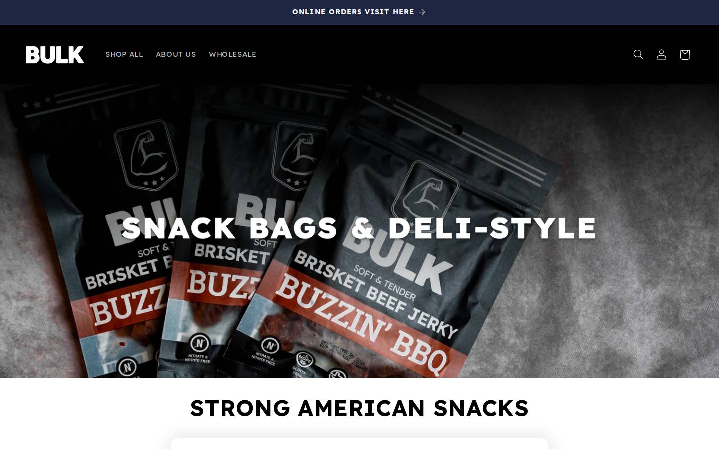 bulkjerky.com homepage screenshot