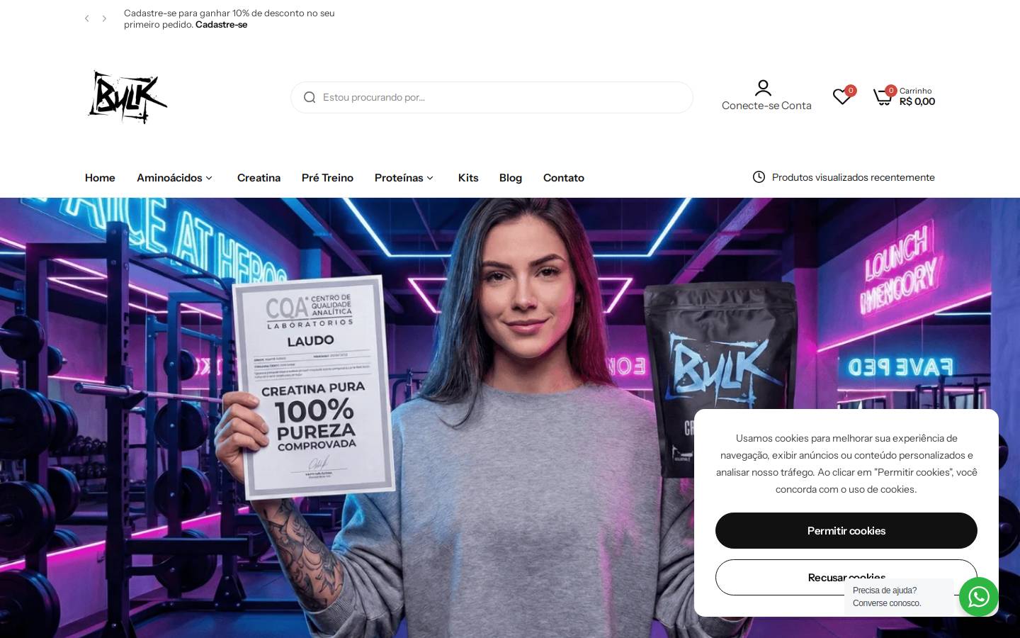 Bulknutrition homepage screenshot