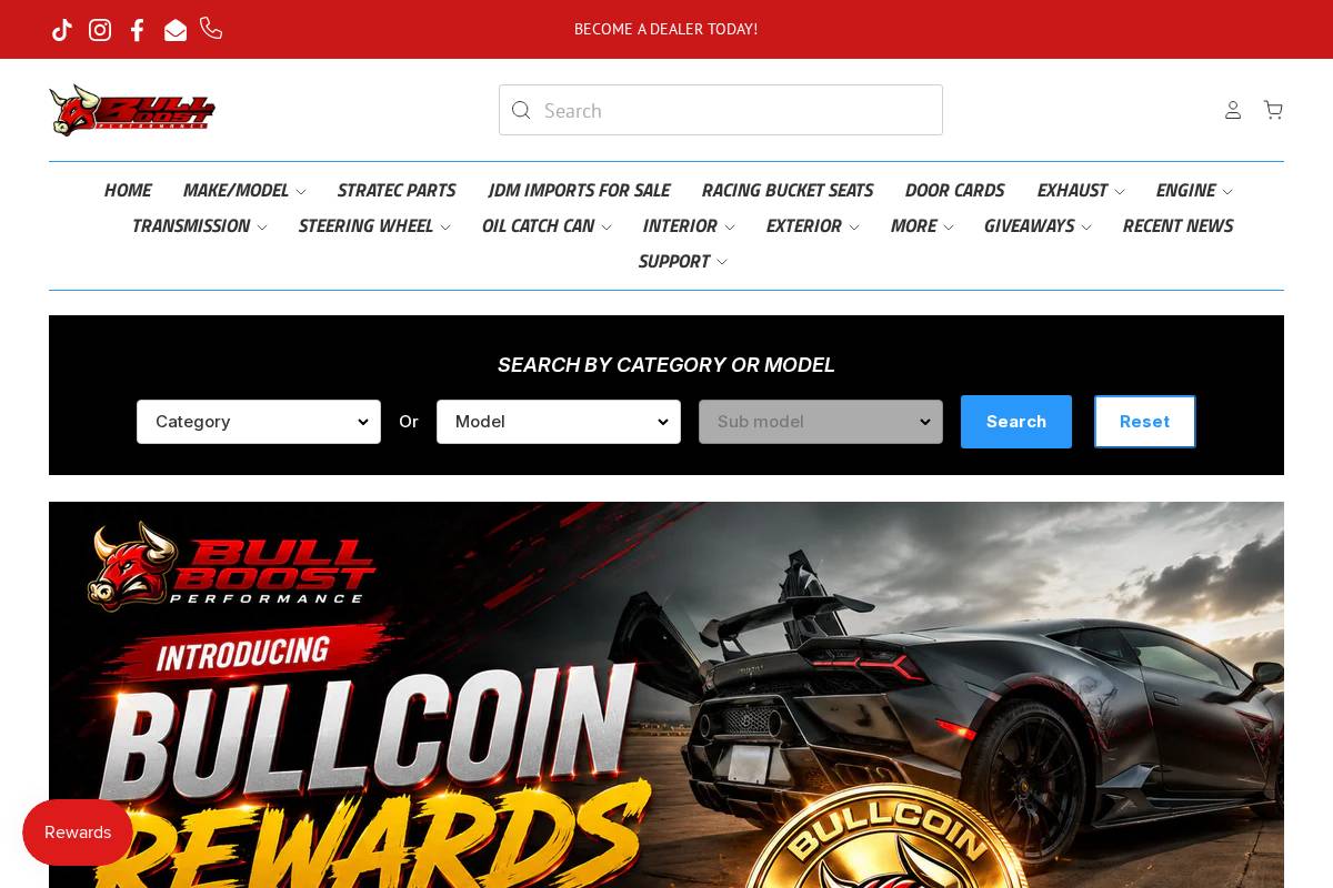 Bullboostperformance homepage screenshot