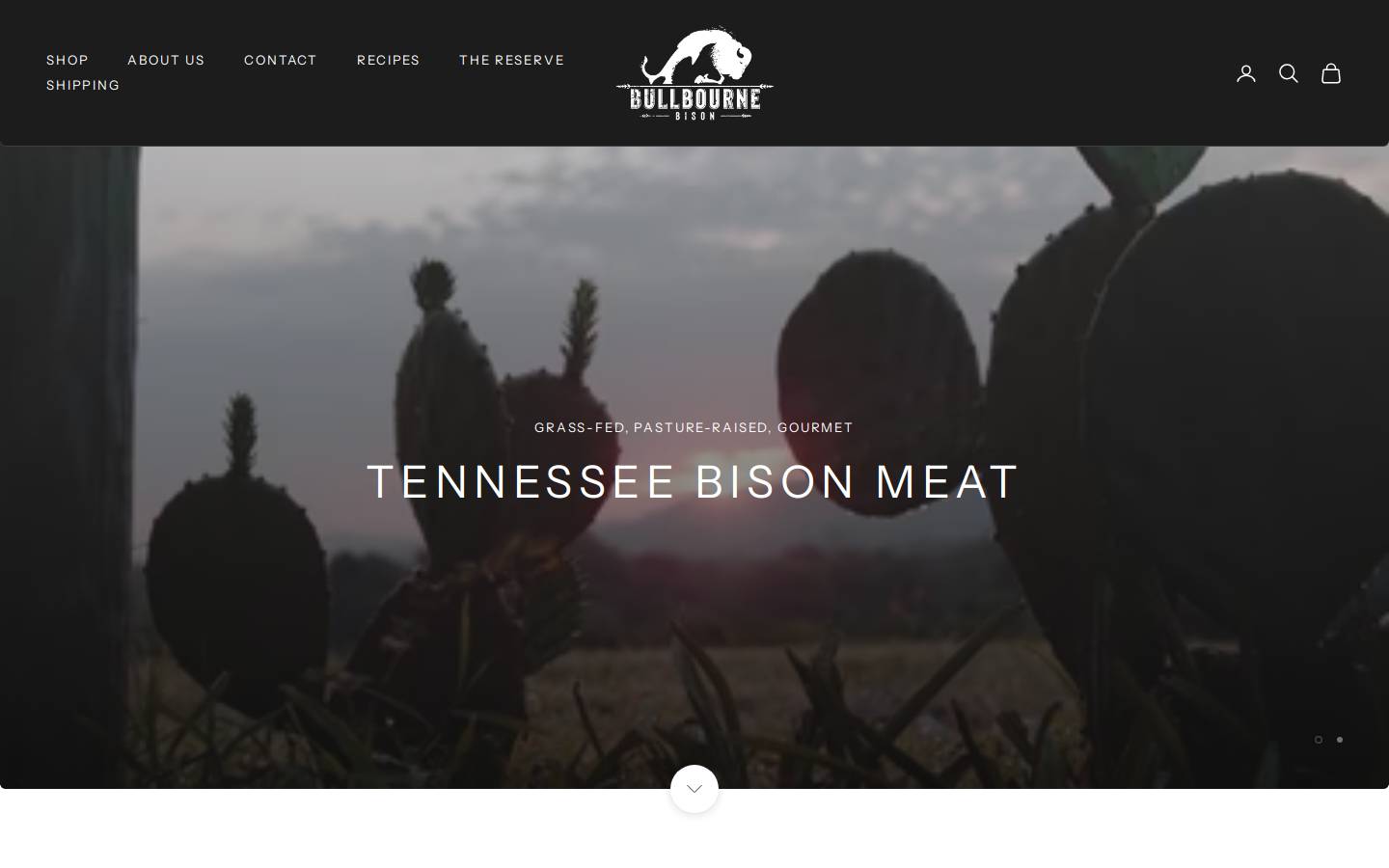 bullbournebison.com homepage screenshot