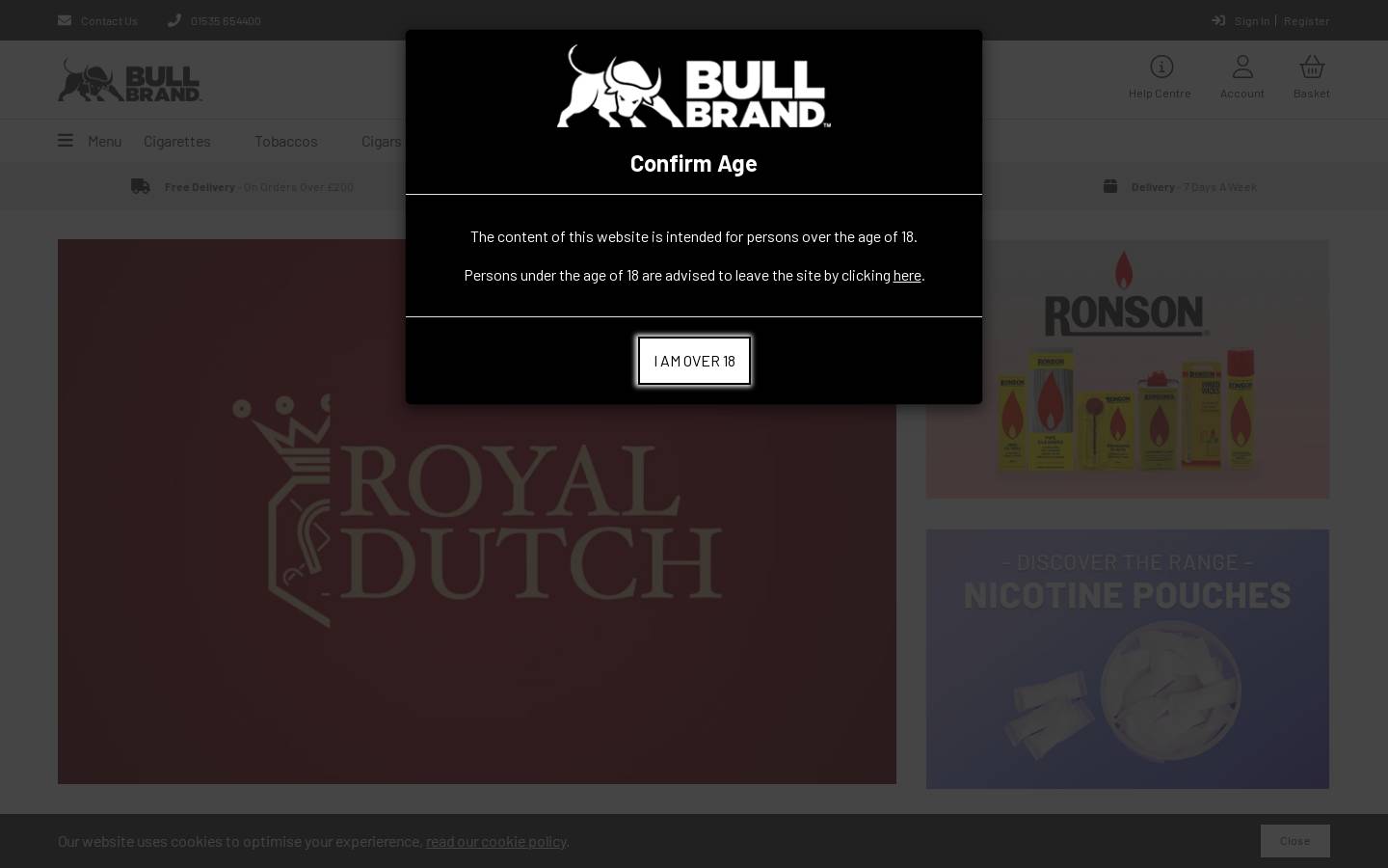 Bull Brand homepage screenshot