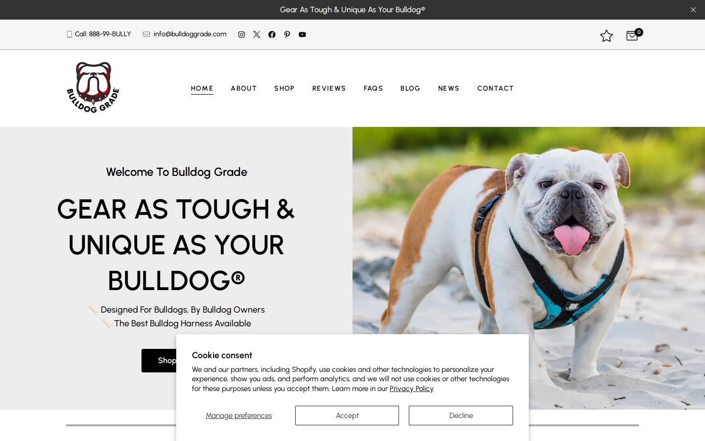 bulldoggrade.com homepage screenshot