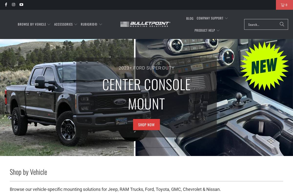 bulletpointmountingsolutions.com homepage screenshot