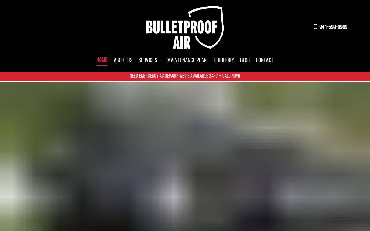 bulletproofair.com homepage screenshot