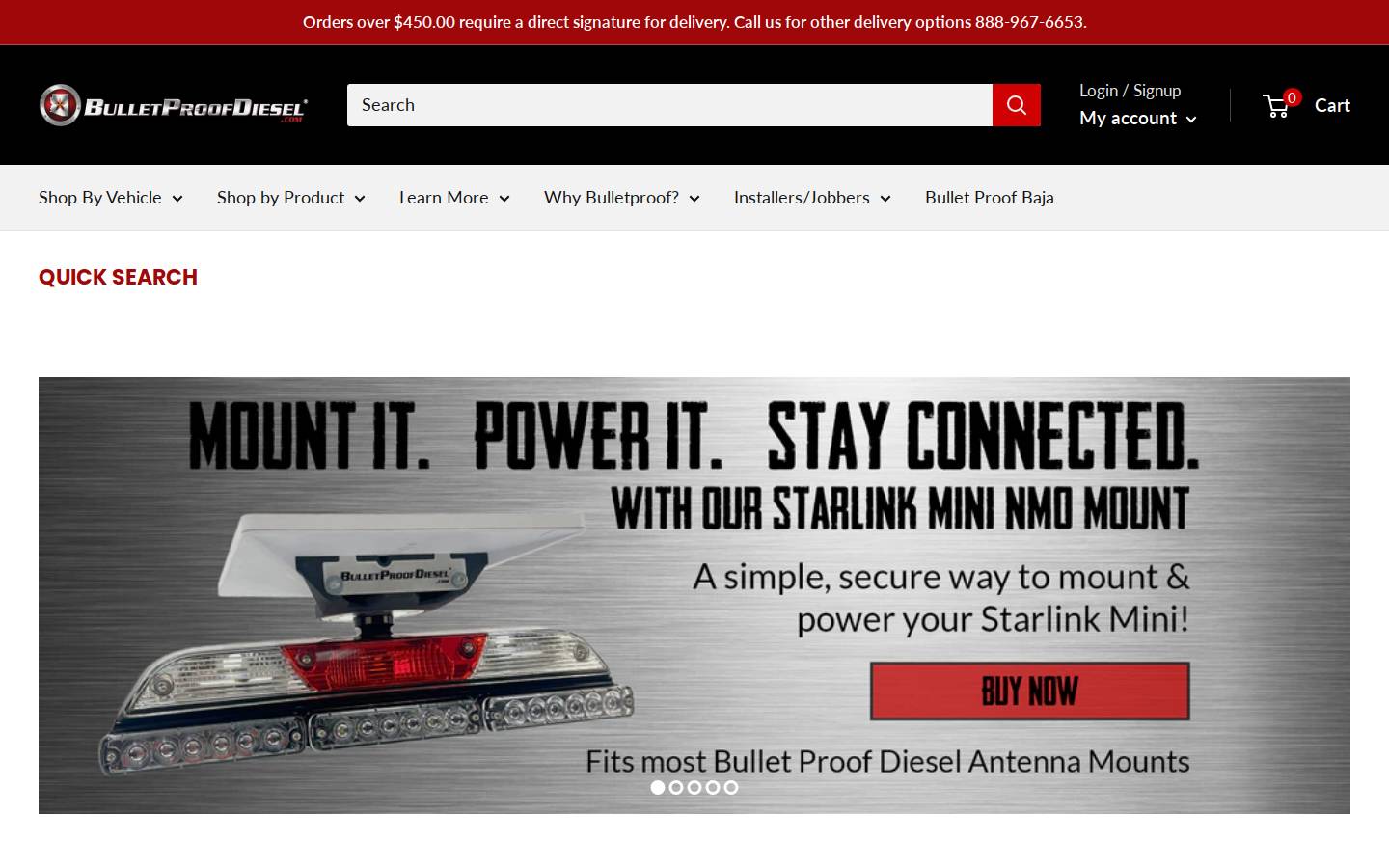 Bullet Proof Diesel homepage screenshot