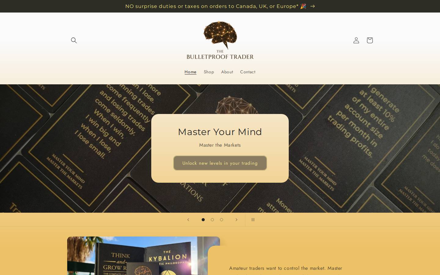 bulletprooftraderaffirmations.com homepage screenshot